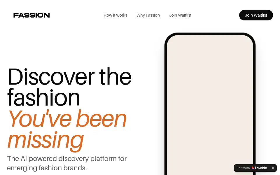 Screenshot of fassion.co.uk