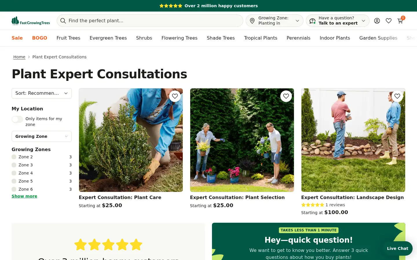 Screenshot of fast-growing-trees.com