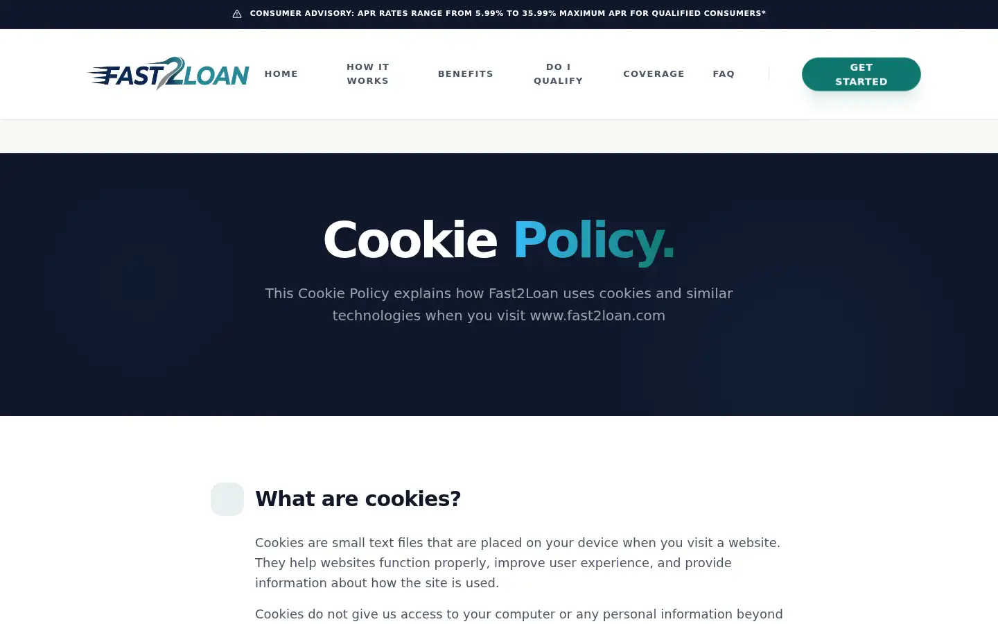 Screenshot of fast2loan.com