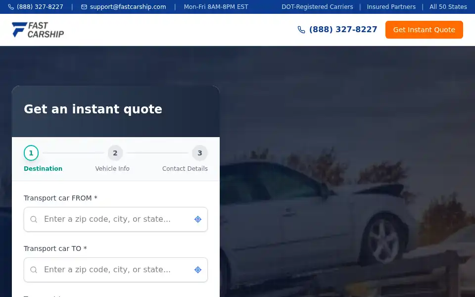 Screenshot of fastcarship.com