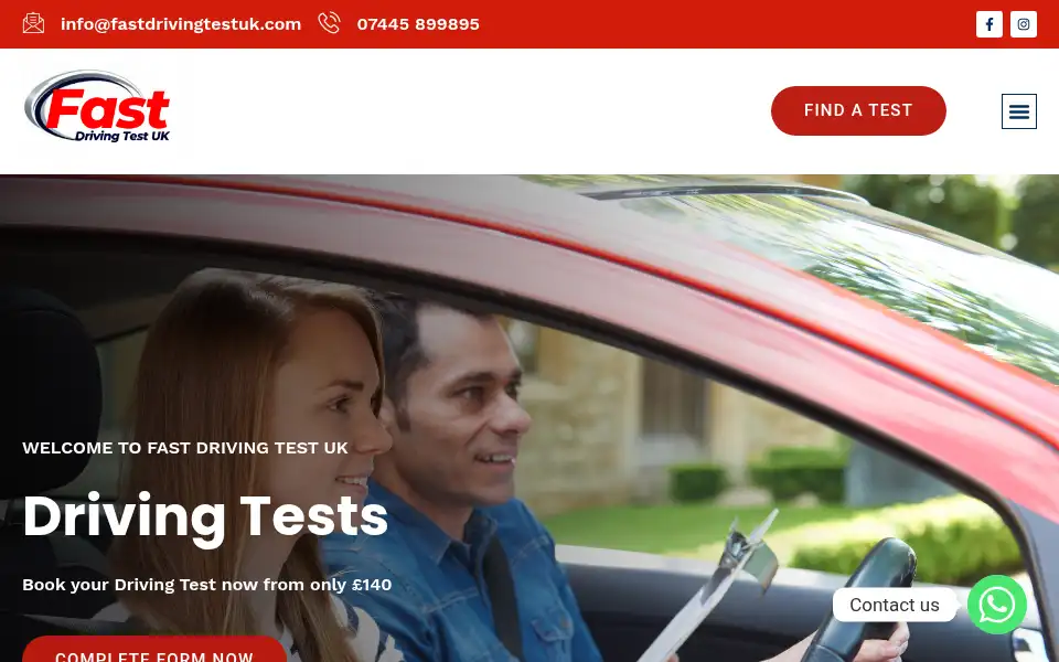 Screenshot of fastdrivingtestuk.com