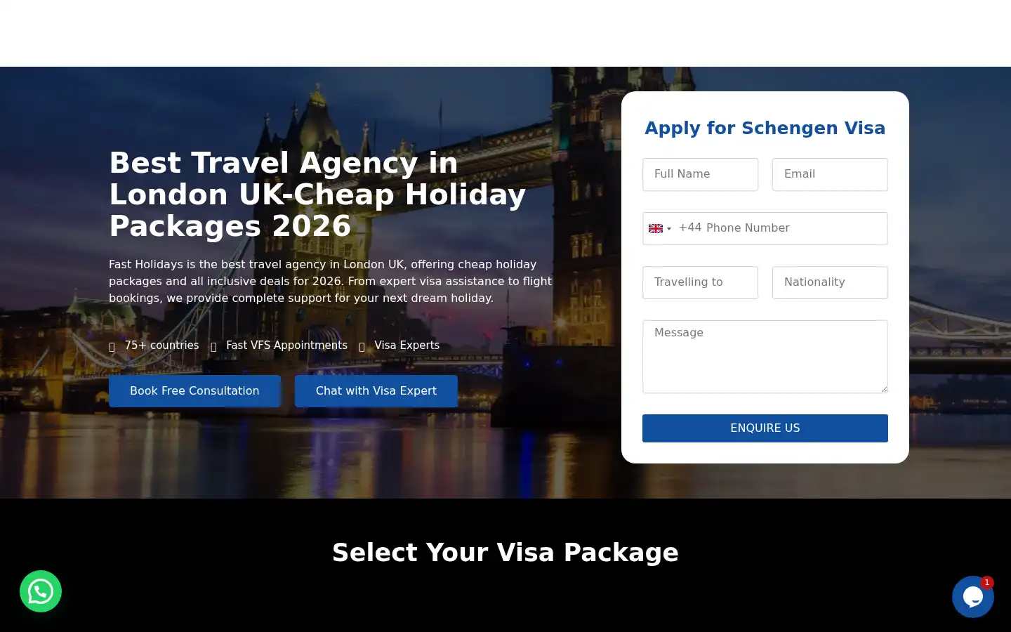 Screenshot of fastholidays.org