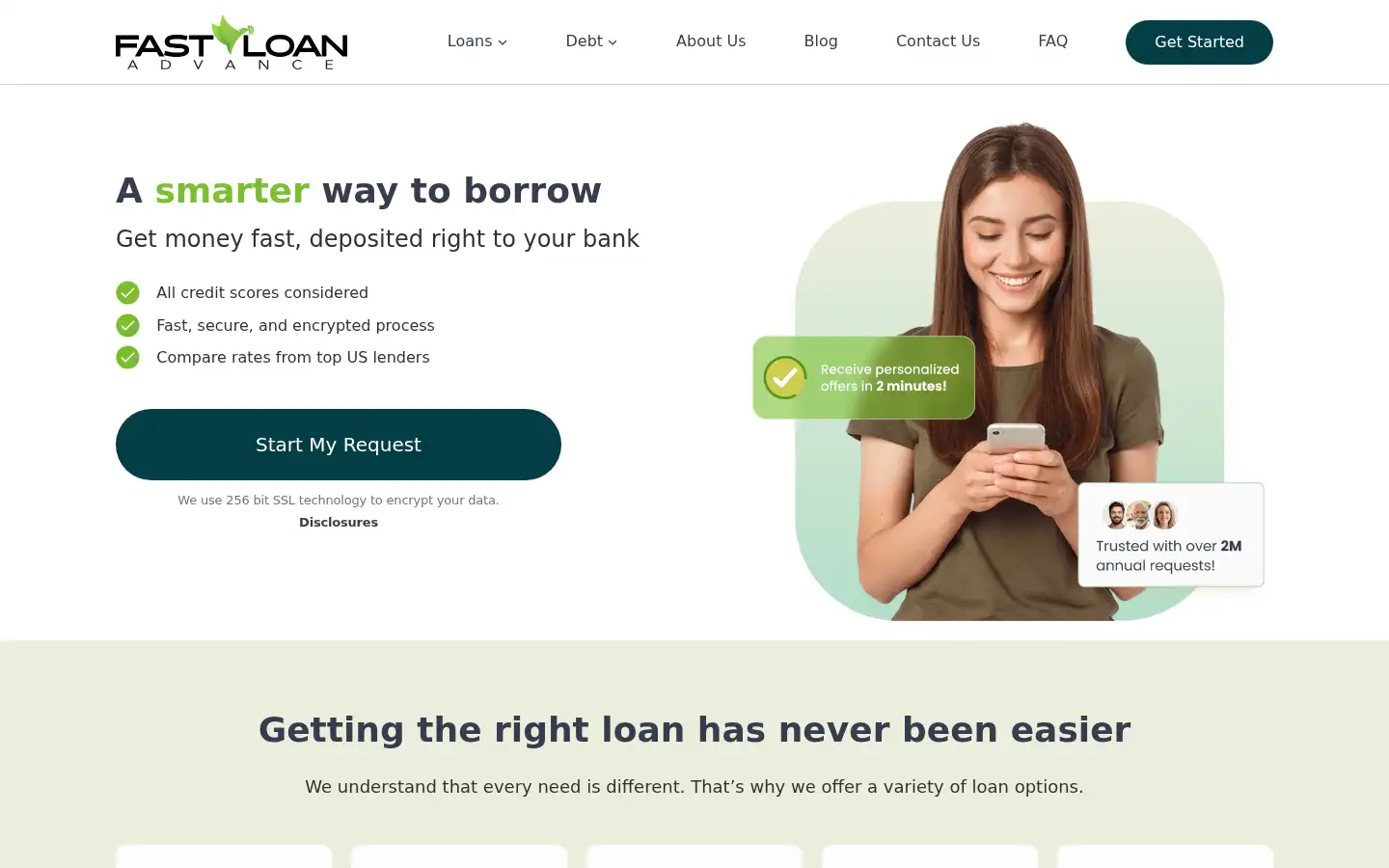 Screenshot of fastloanadvance.com