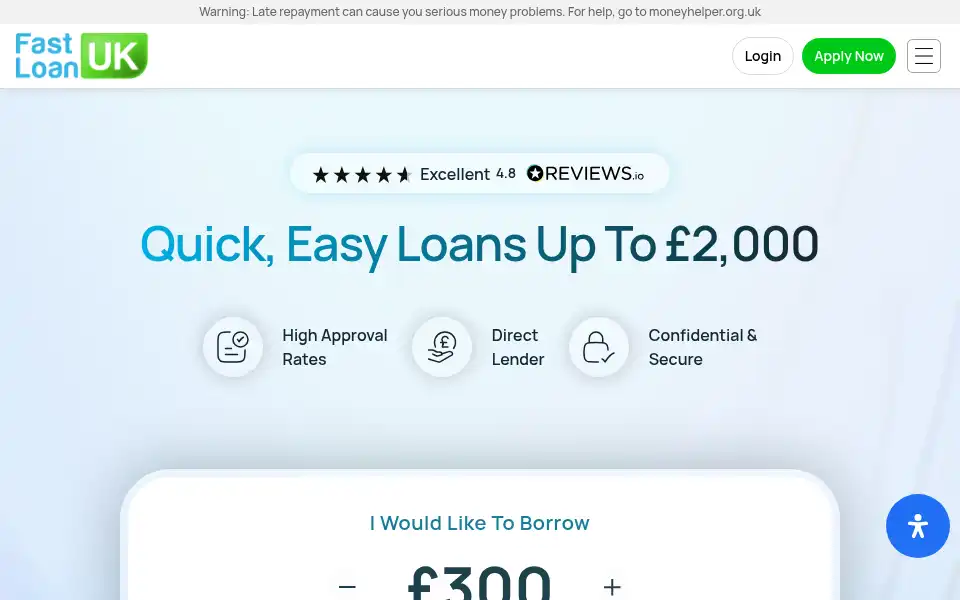 Screenshot of fastloanuk.co.uk
