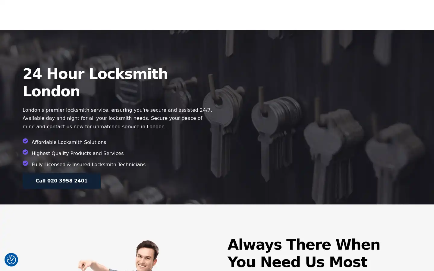 Screenshot of fastlocksmithlondon.co.uk