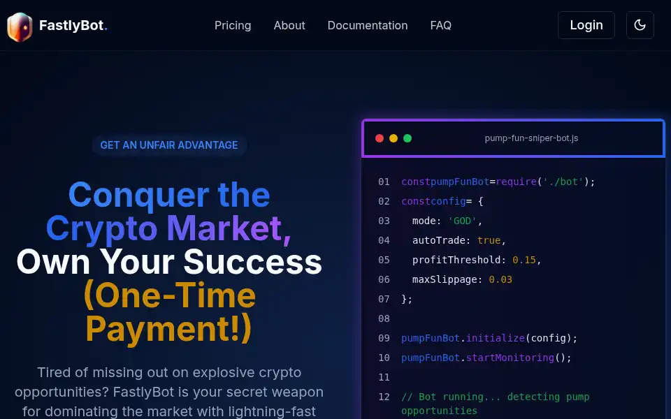 Screenshot of fastlybot.com
