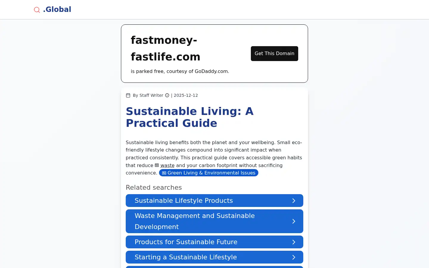 Screenshot of fastmoney-fastlife.com