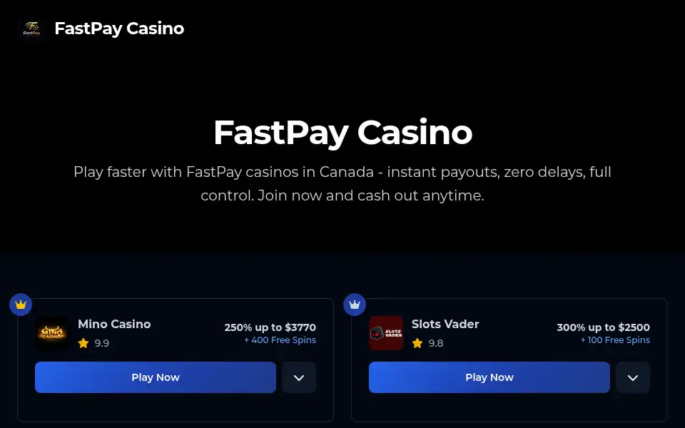 Screenshot of fastpaycasino.live