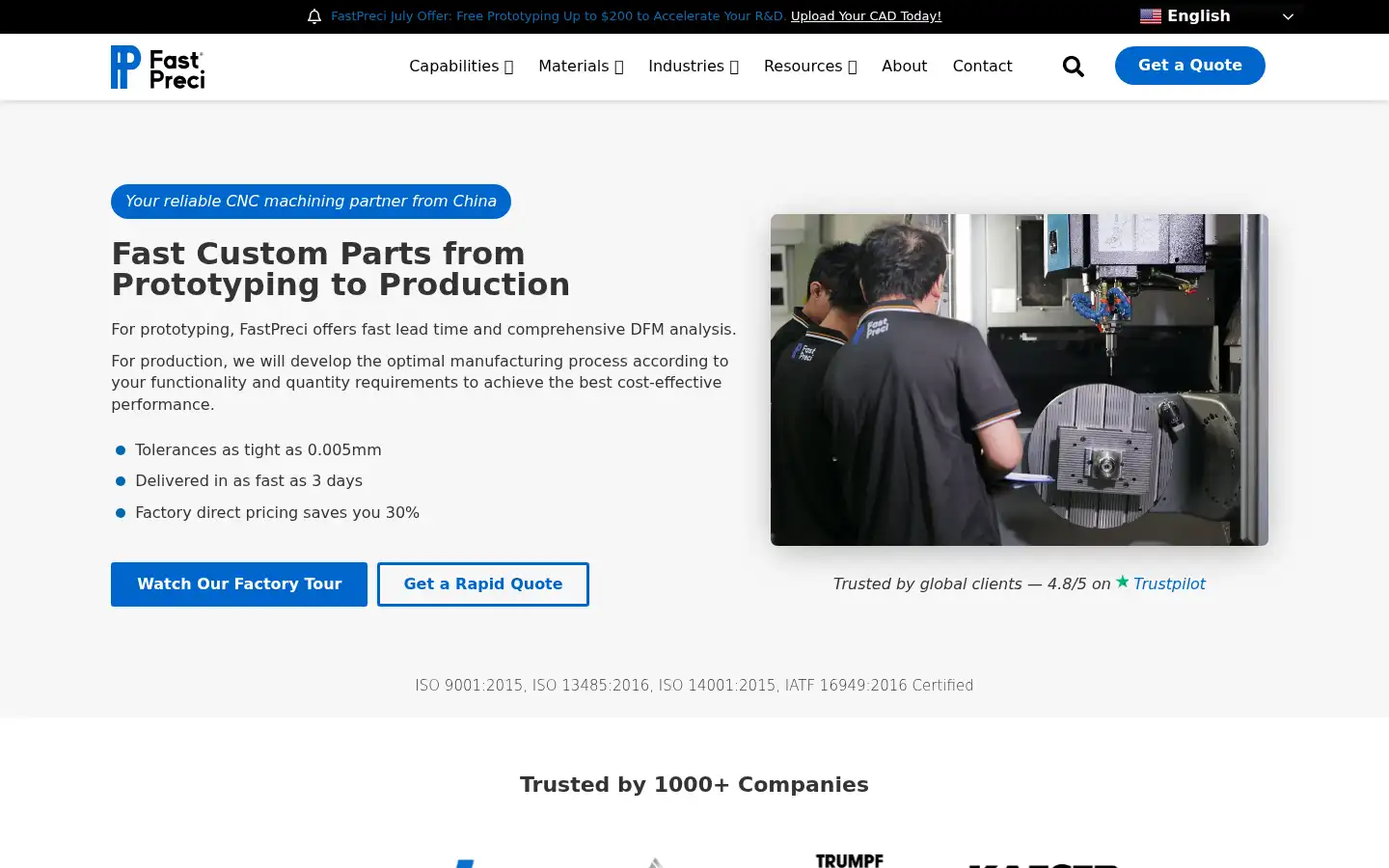 Screenshot of fastpreci.com
