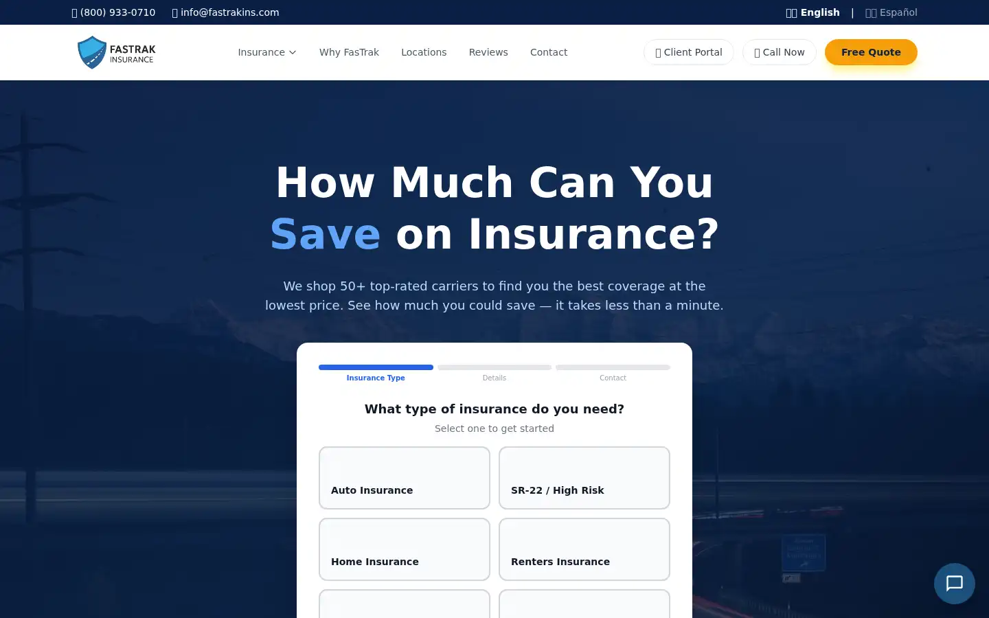 Screenshot of fastrakins.com