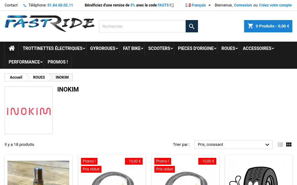 Screenshot of fastride.fr