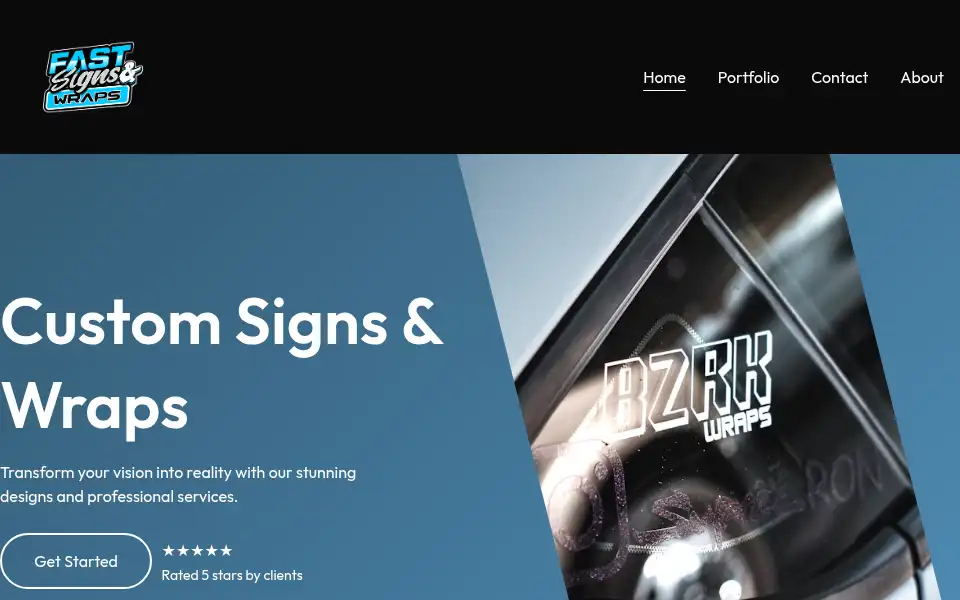 Screenshot of fastsignsandwraps.com