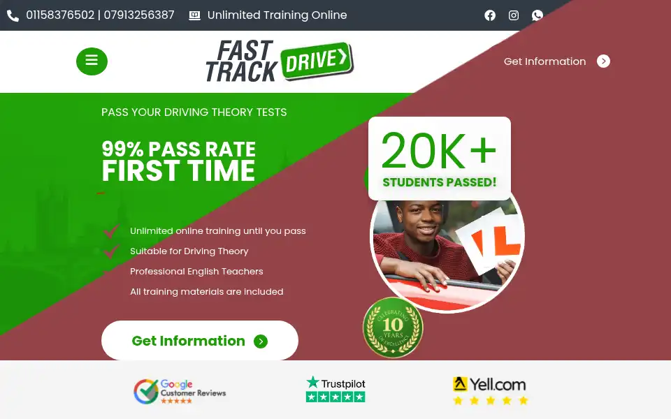 Screenshot of fasttrackdrive.co.uk