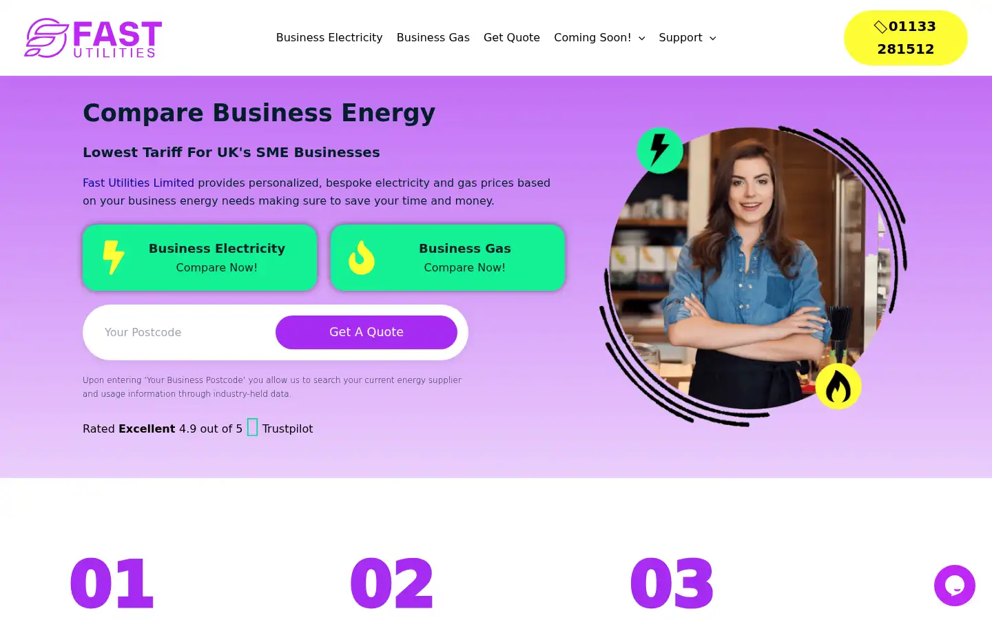Screenshot of fastutilities.co.uk