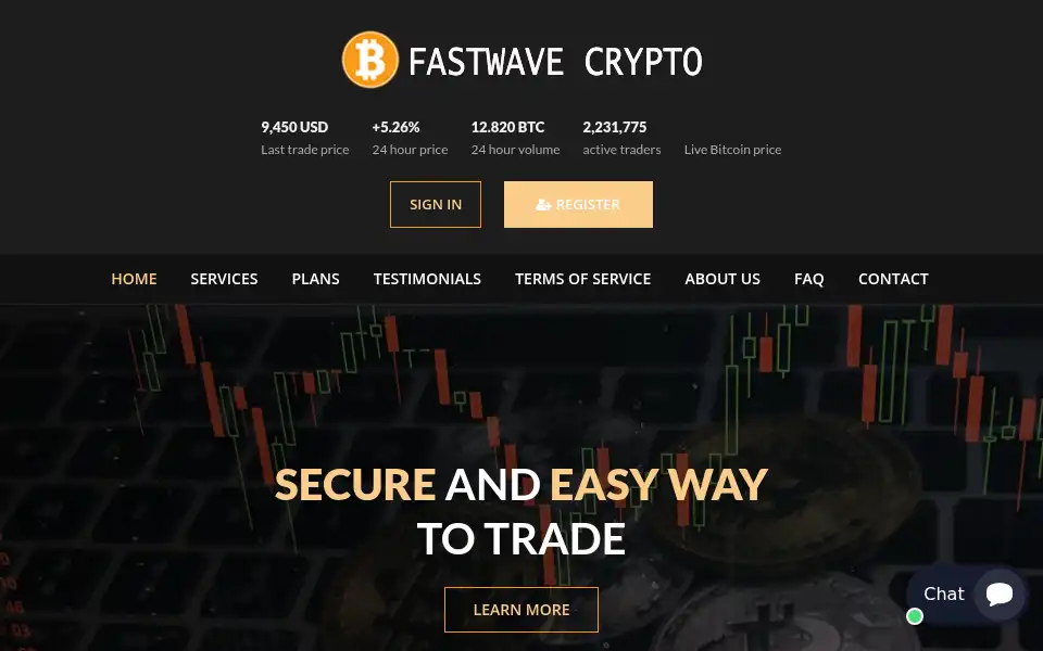 Screenshot of fastwave-crypto.com