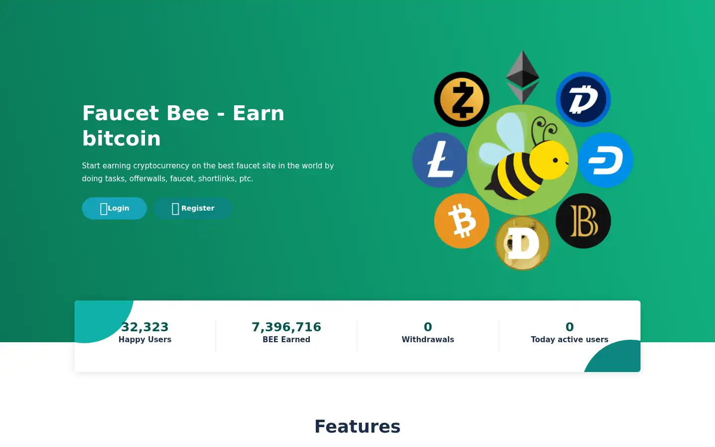 Screenshot of faucetbee.com