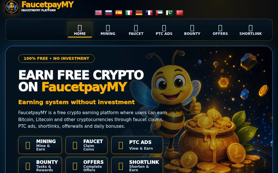 Screenshot of faucetpaymy.com