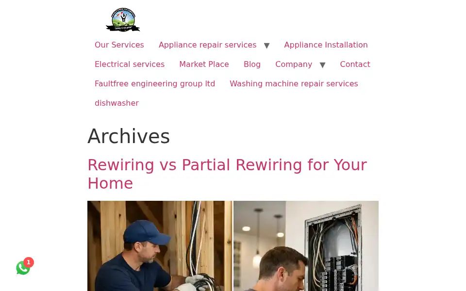 Screenshot of faultfreegroup.co.uk