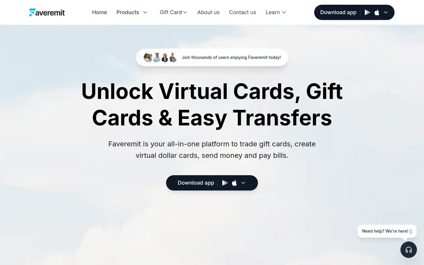 Screenshot of faveremit.com