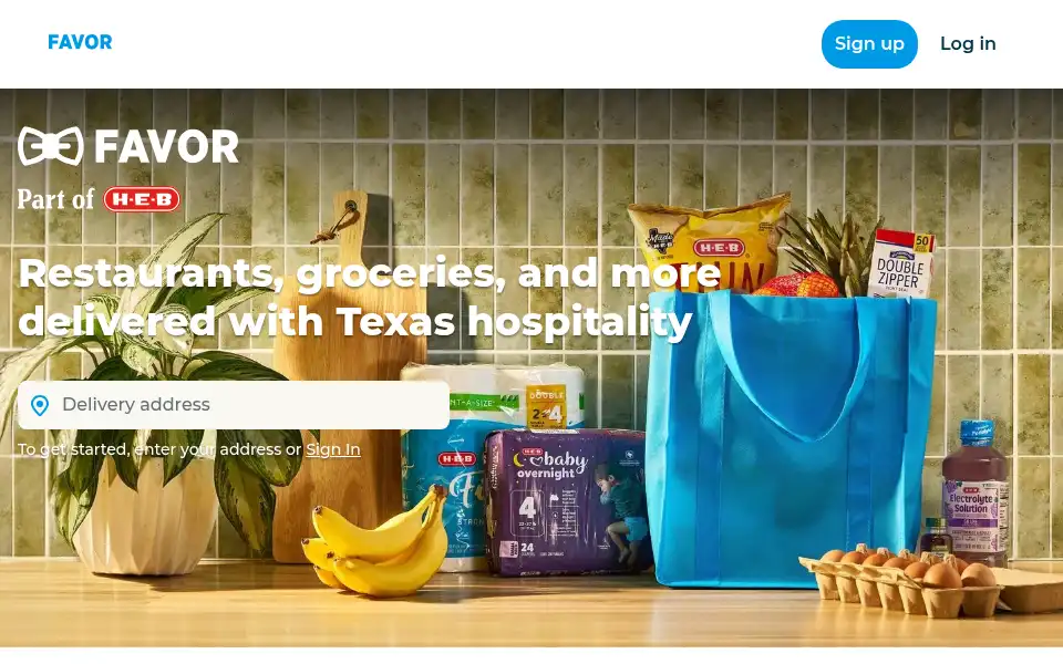 Screenshot of favordelivery.com