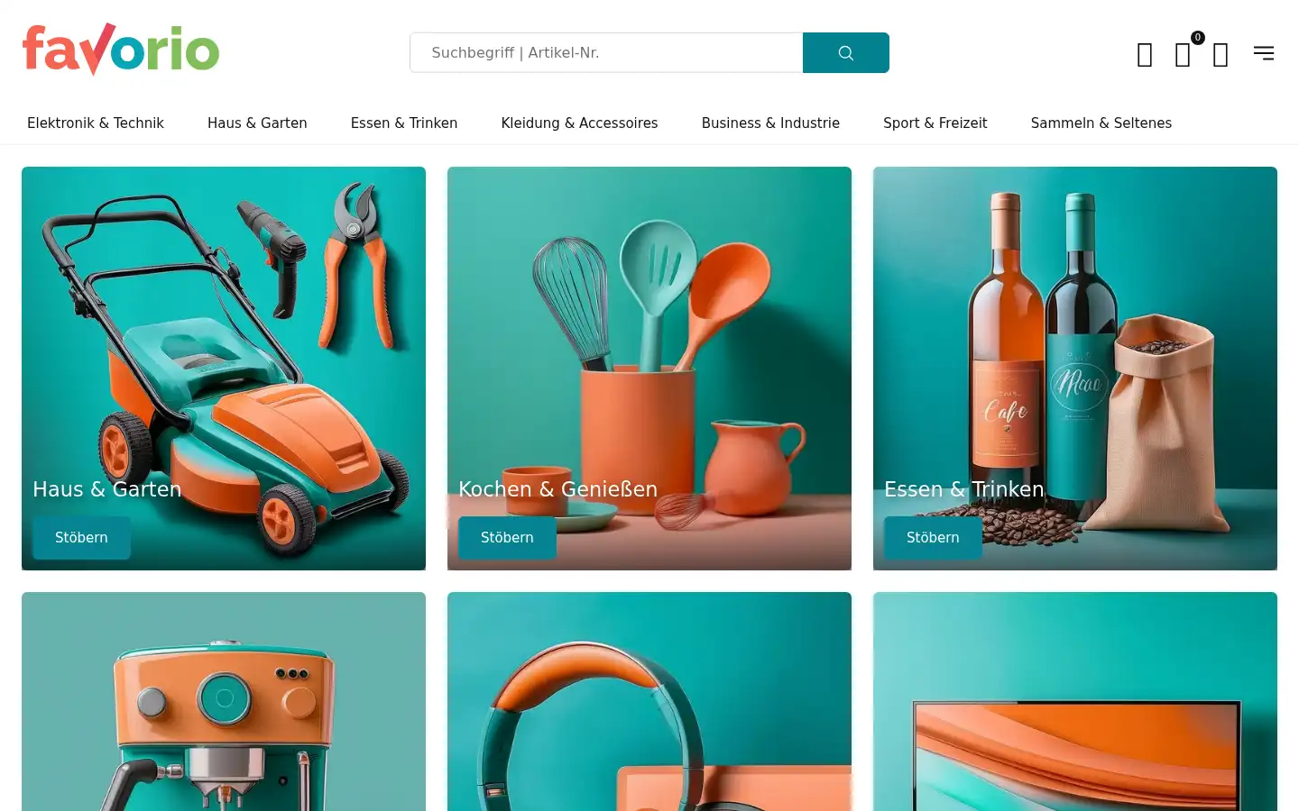 Screenshot of favorio.com