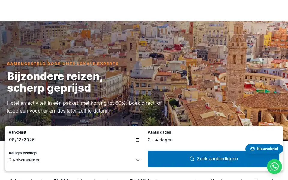 Screenshot of favotrip.nl