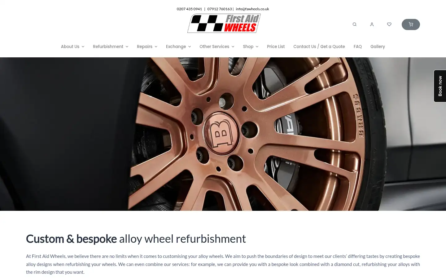 Screenshot of fawheels.co.uk