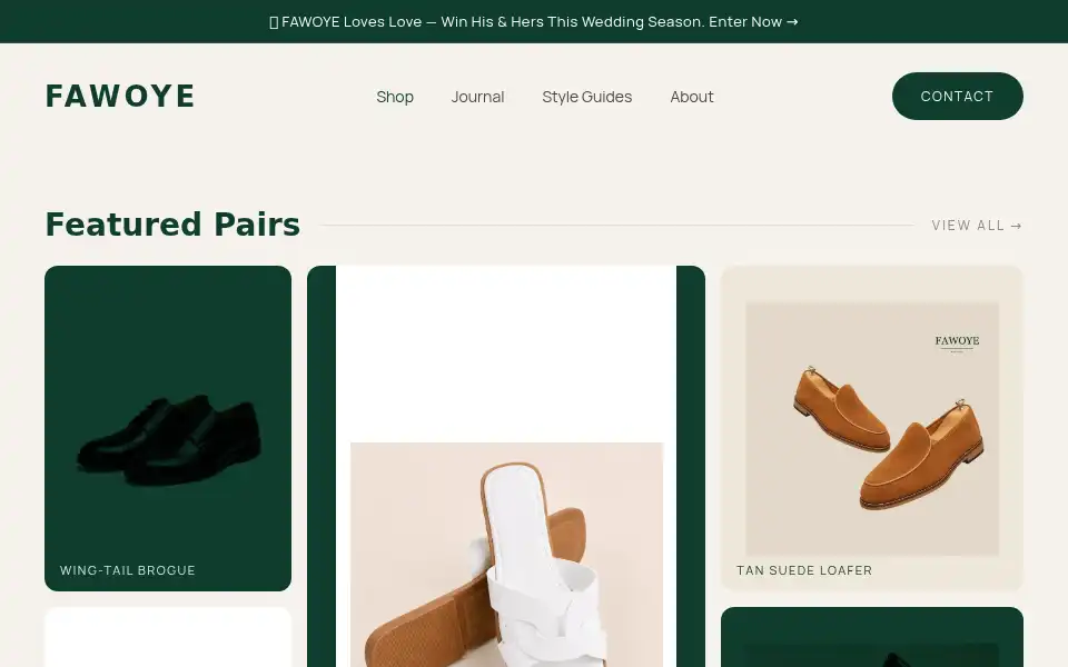 Screenshot of fawoye.com