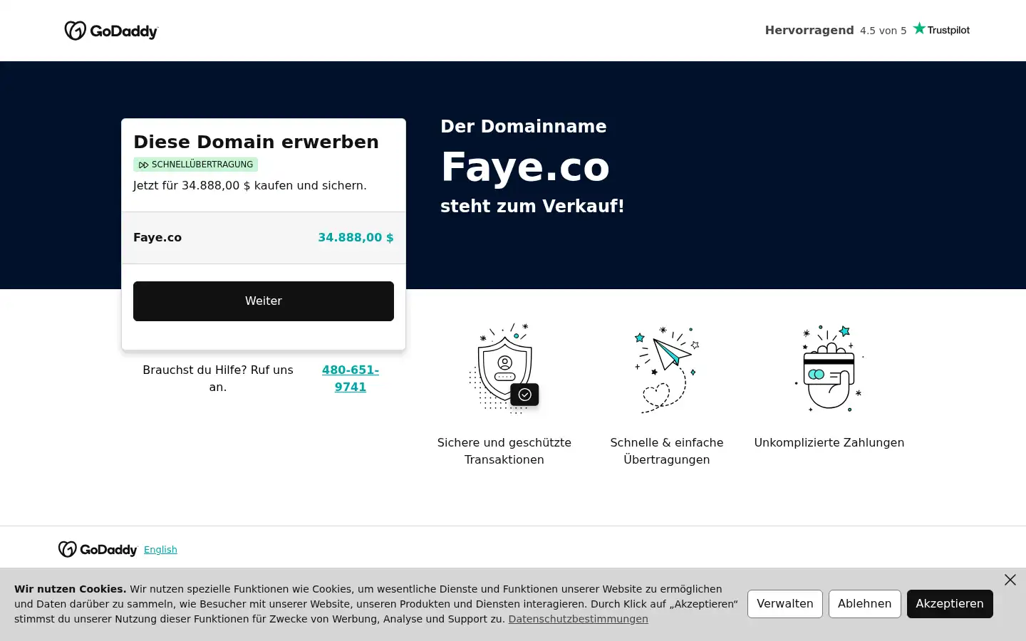 Screenshot of faye.co