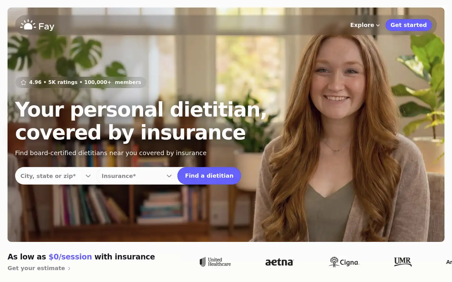 Screenshot of faynutrition.com