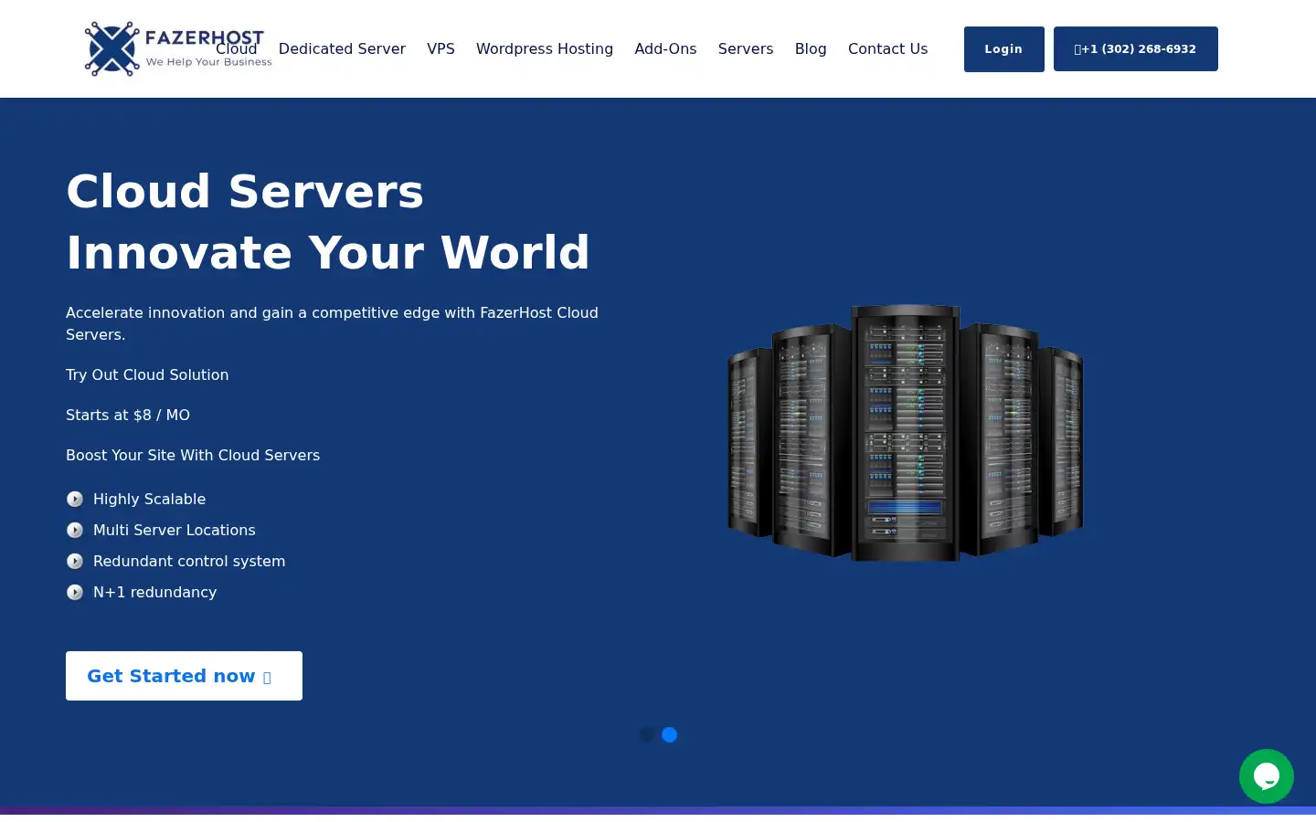 Screenshot of fazerhost.com