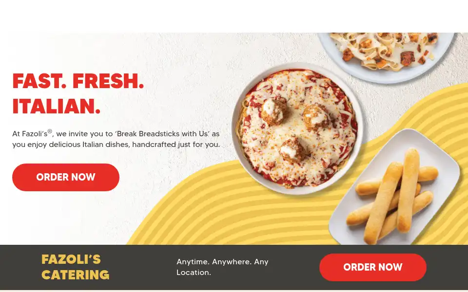 Screenshot of fazolis.com