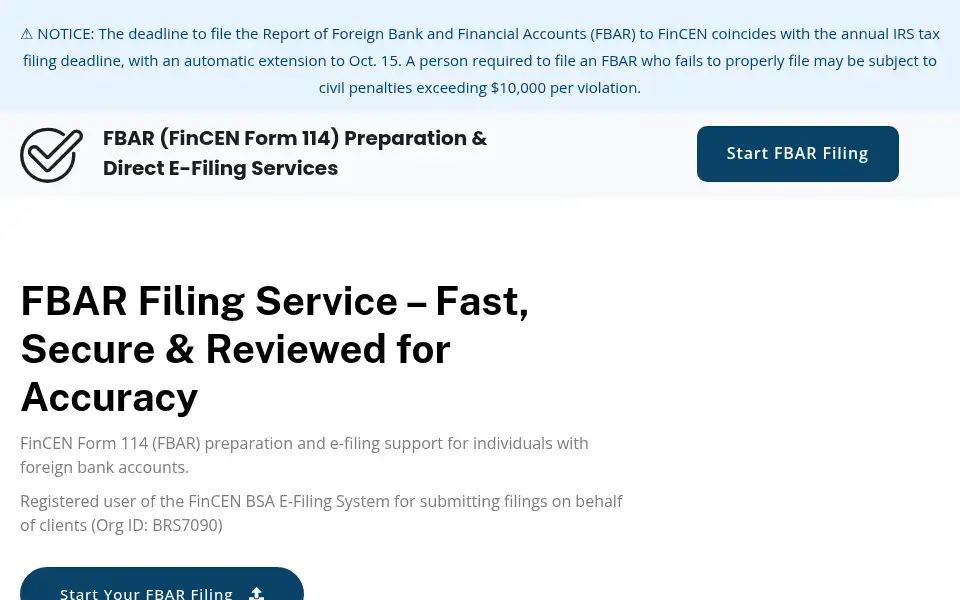 Screenshot of fbar.us