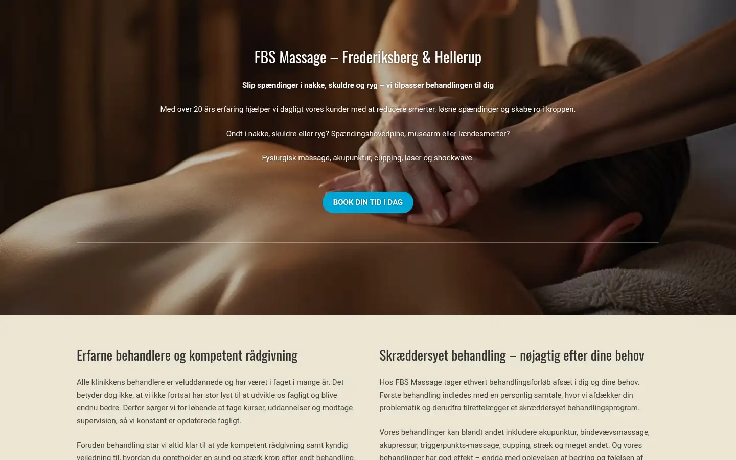 Screenshot of fbs-massage.dk