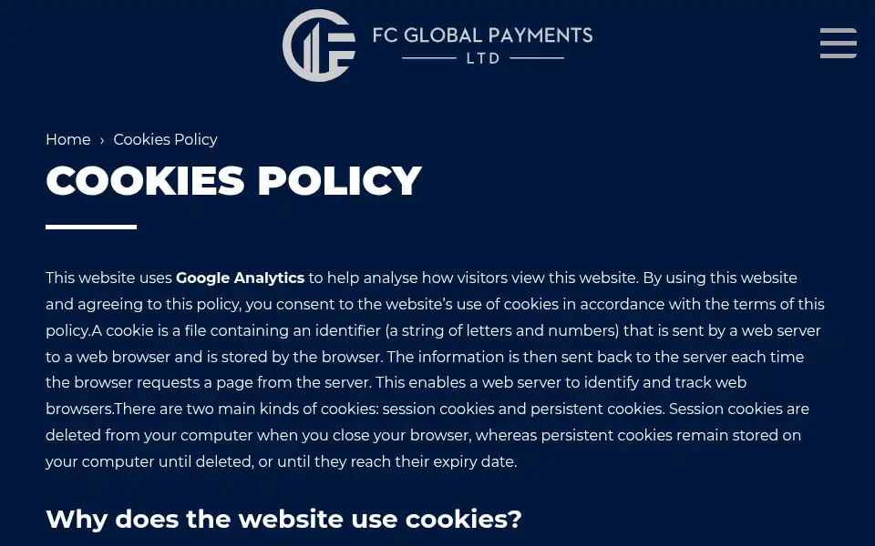 Screenshot of fcglobalpayments.com