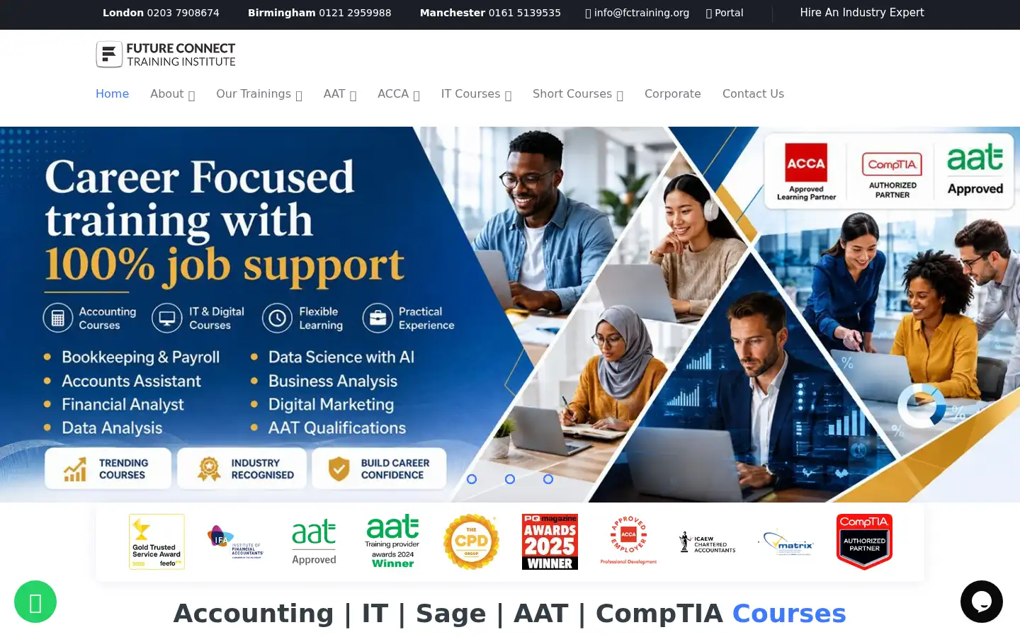 Screenshot of fctraining.org