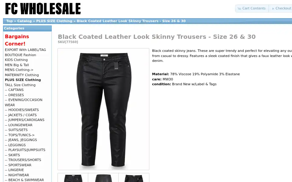 Screenshot of fcwholesale.com