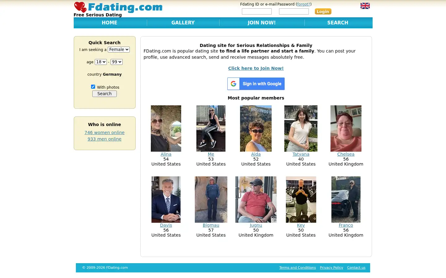 Screenshot of fdating.com