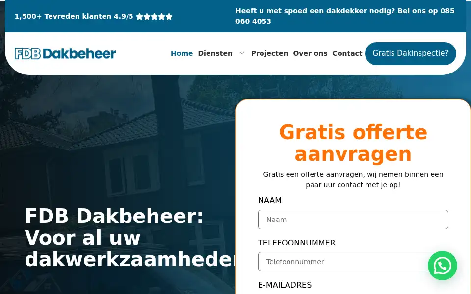 Screenshot of fdbdakbeheer.nl