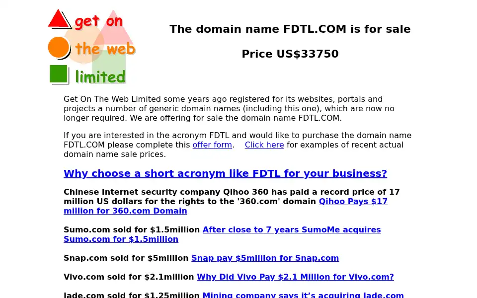 Screenshot of fdtl.com