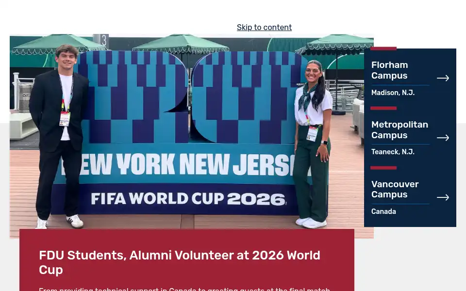 Screenshot of fdu.edu