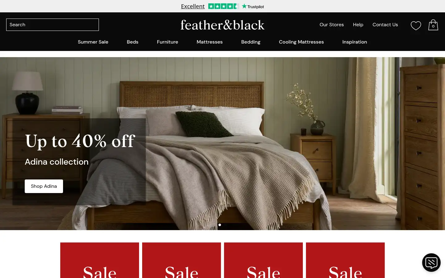 Screenshot of featherandblack.com