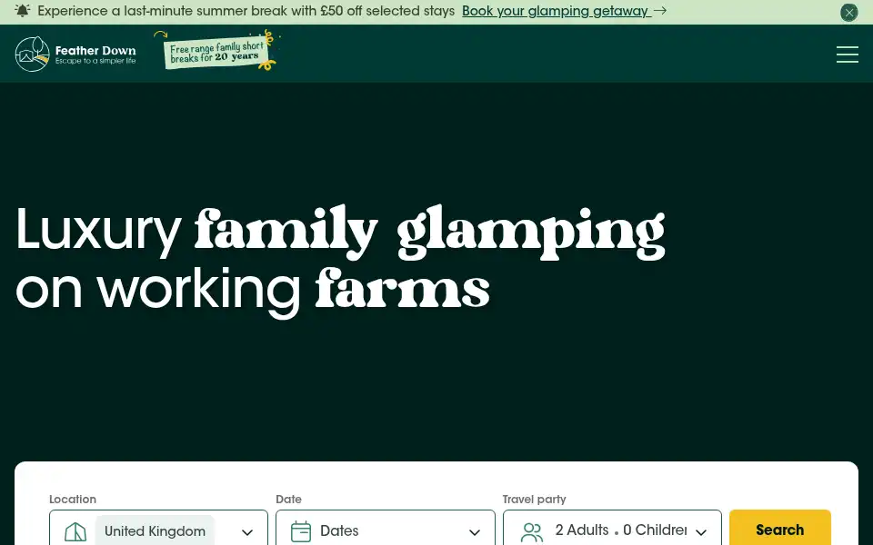 Screenshot of featherdown.co.uk