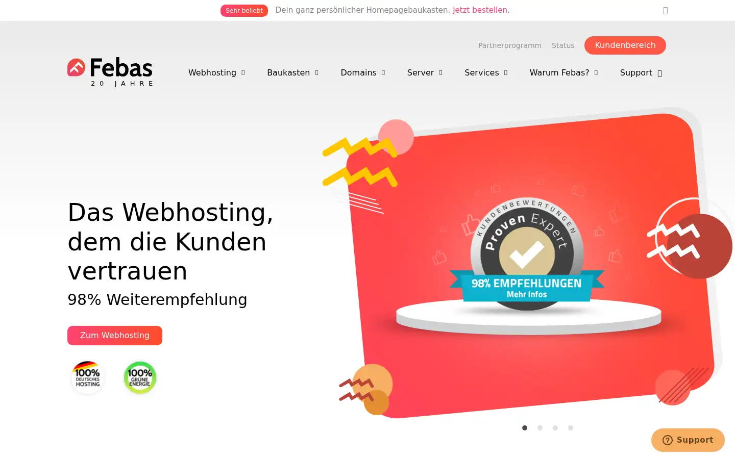 Screenshot of febas.de