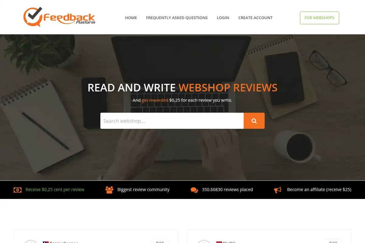 Screenshot of feedbackplatform.com