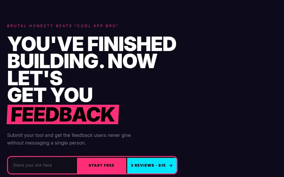 Screenshot of feedbackqueue.dev