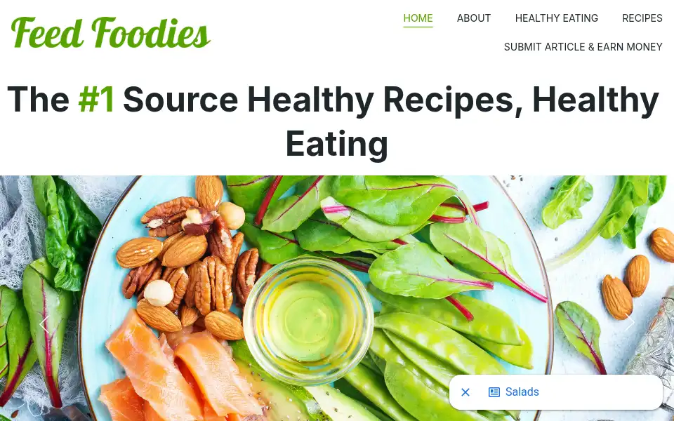Screenshot of feedfoodies.com