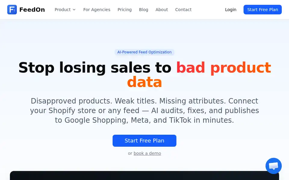 Screenshot of feedon.ai