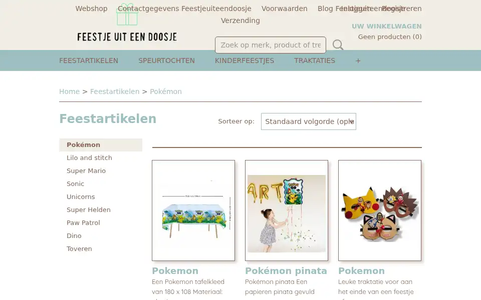 Screenshot of feestjeuiteendoosje.nl