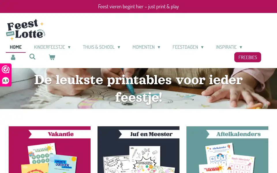Screenshot of feestmetlotte.nl